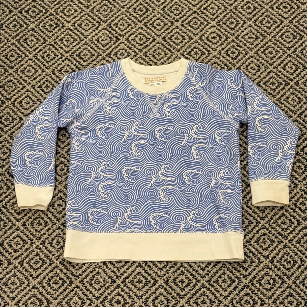 🎉 GUC/PLAY 🎉 TBBC 4T Blue Wave Crewneck with Cream Trim